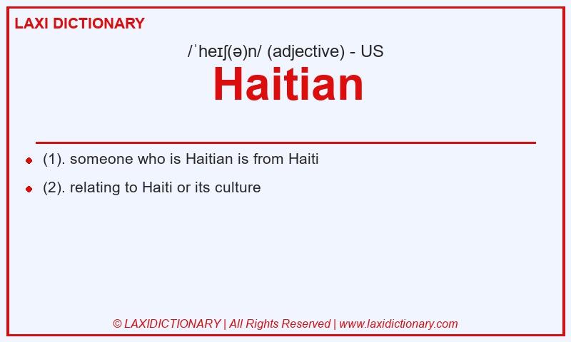 Definition Haitian in American English