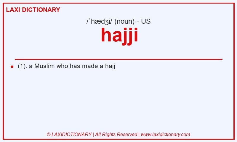 Definition hajji in American English
