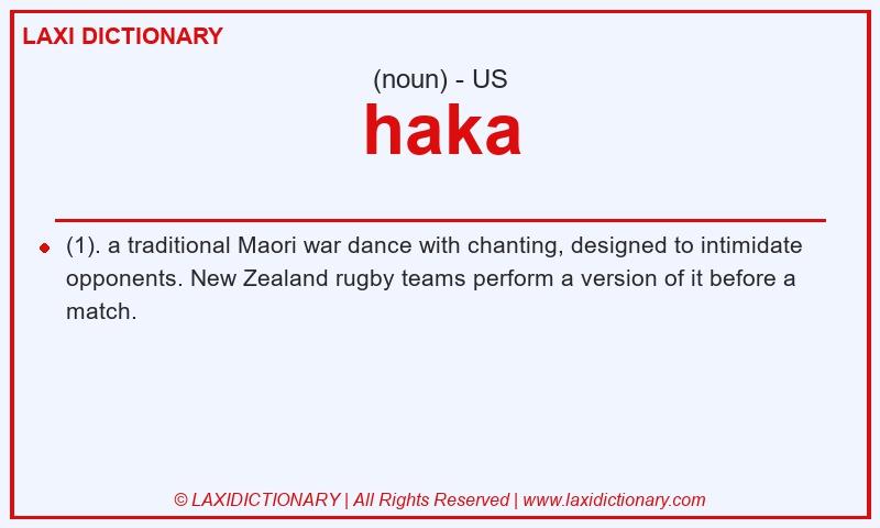 Definition haka in American English