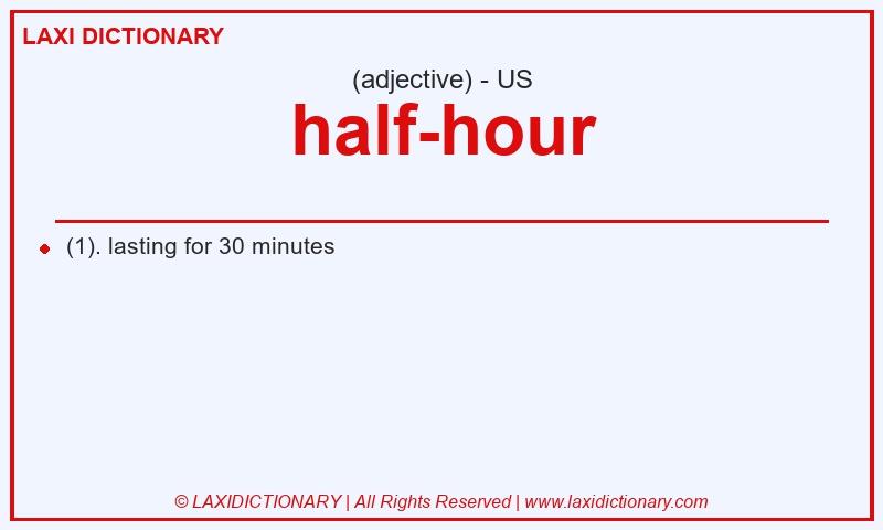 Definition half-hour in American English