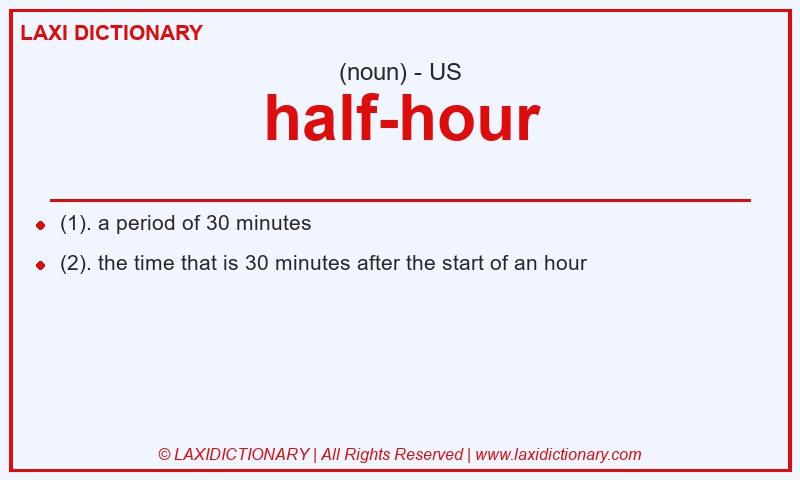 Definition half-hour in American English