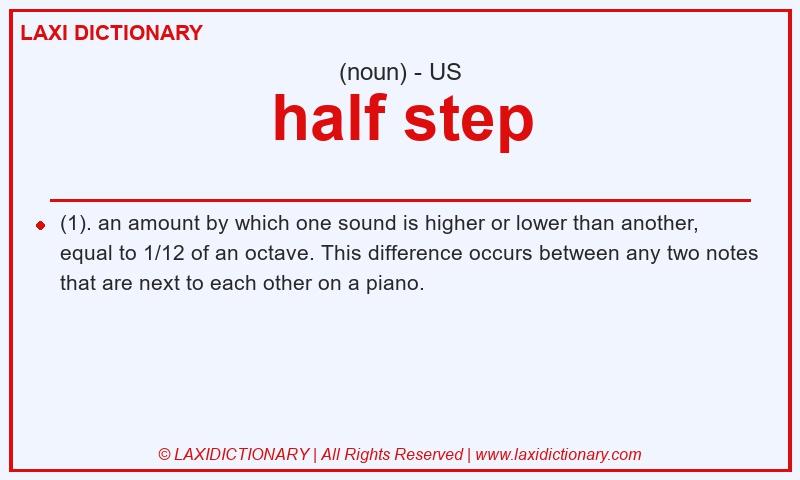 Definition half step in American English
