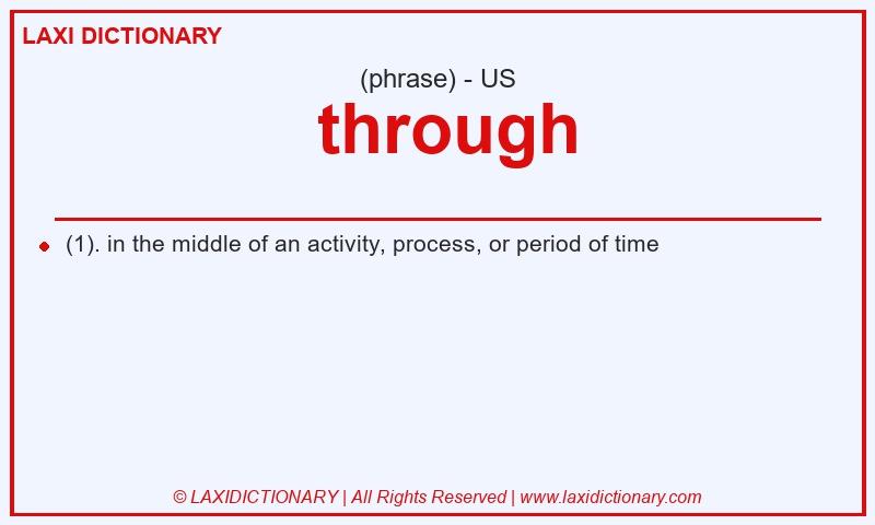 Definition  through in American English