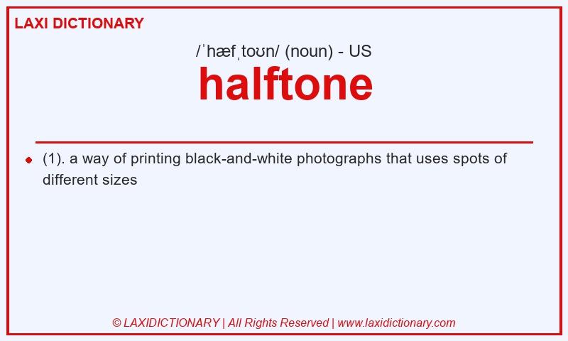 Definition halftone in American English