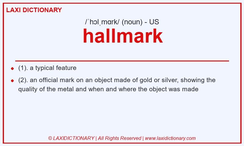 Definition hallmark in American English