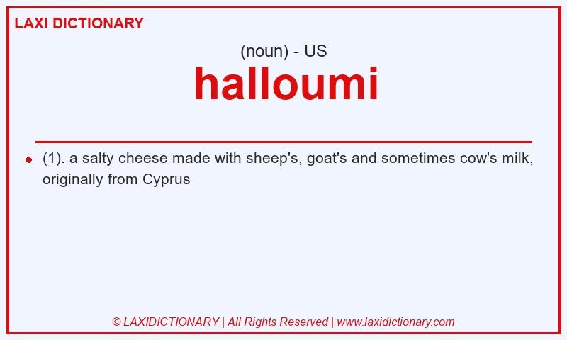 Definition halloumi in American English