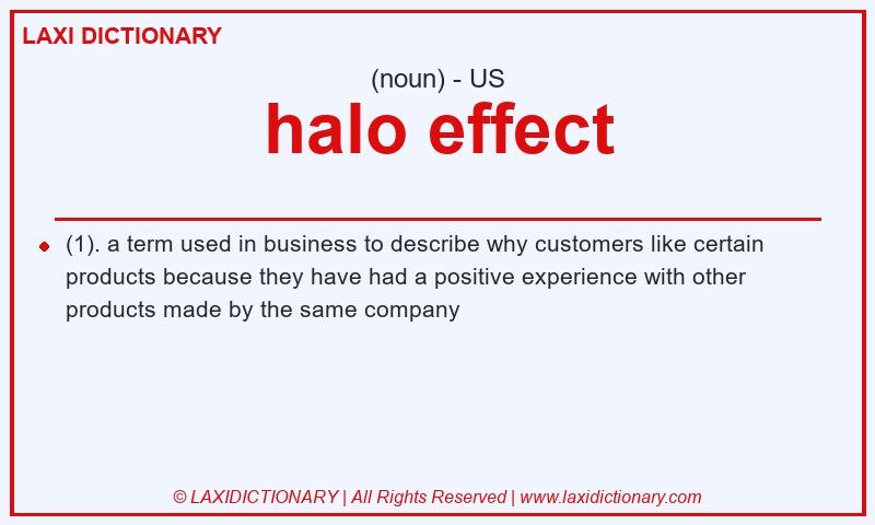 Definition halo effect in American English