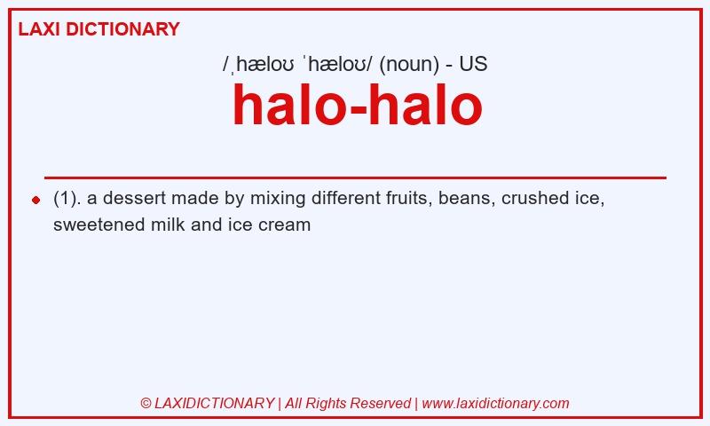 Definition halo-halo in American English