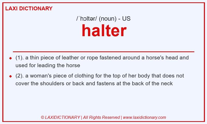 Definition halter in American English