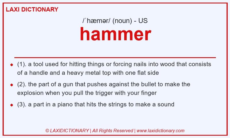Definition hammer in American English