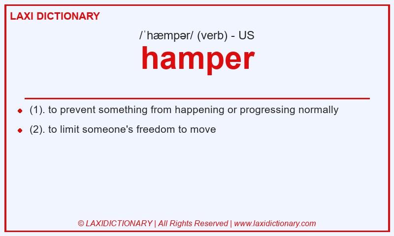 Definition hamper in American English