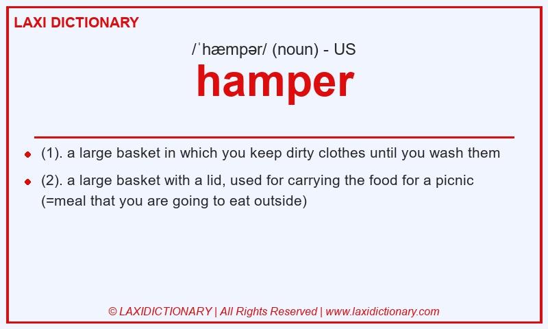 Definition hamper in American English