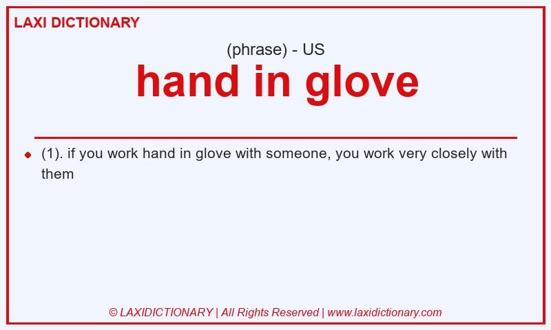 Definition hand in glove in American English