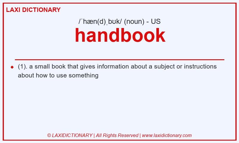 Definition handbook in American English