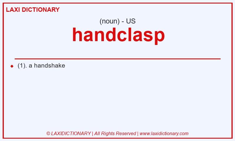 Definition handclasp in American English