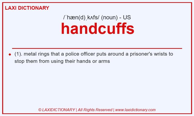 Definition handcuffs in American English
