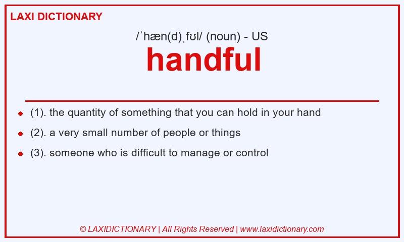 Definition handful in American English