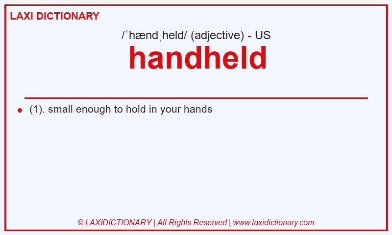 Definition handheld in American English