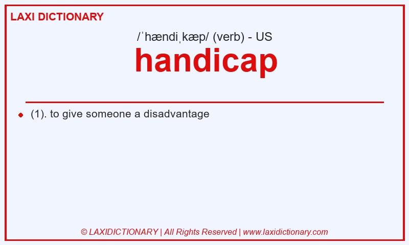Definition handicap in American English