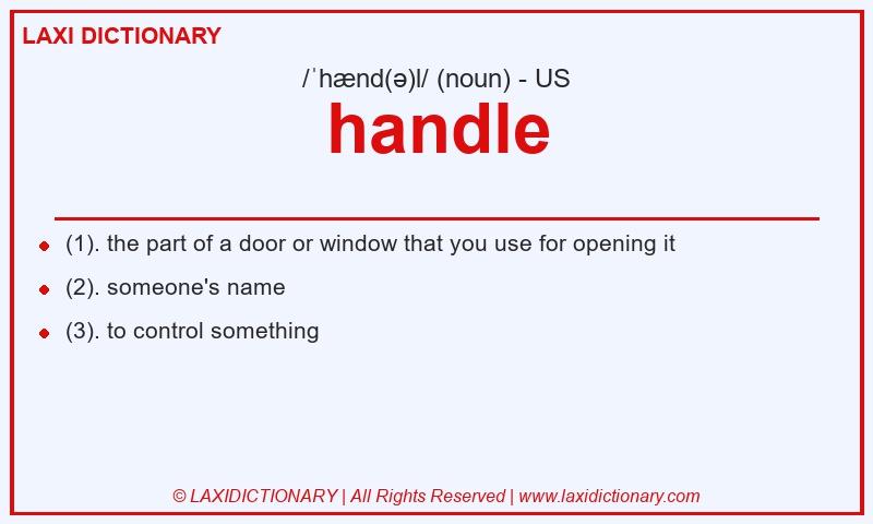 Definition handle in American English
