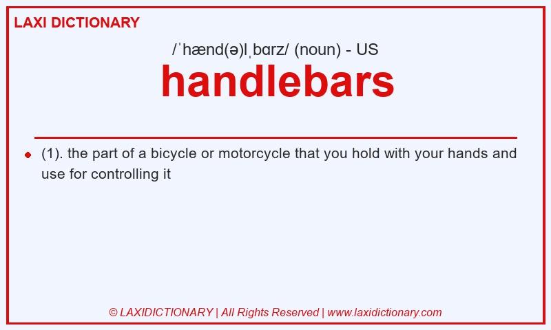 Definition handlebars in American English