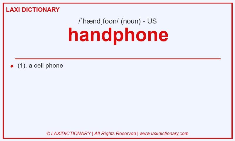 Definition handphone in American English