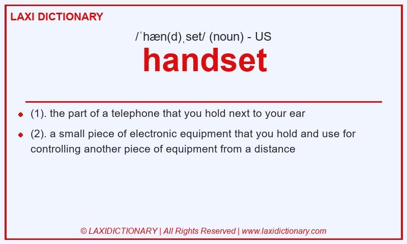 Definition handset in American English