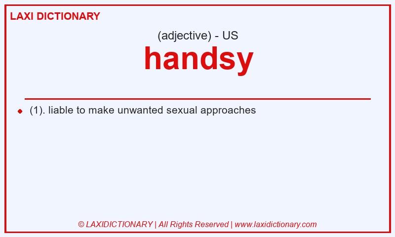 Definition handsy in American English