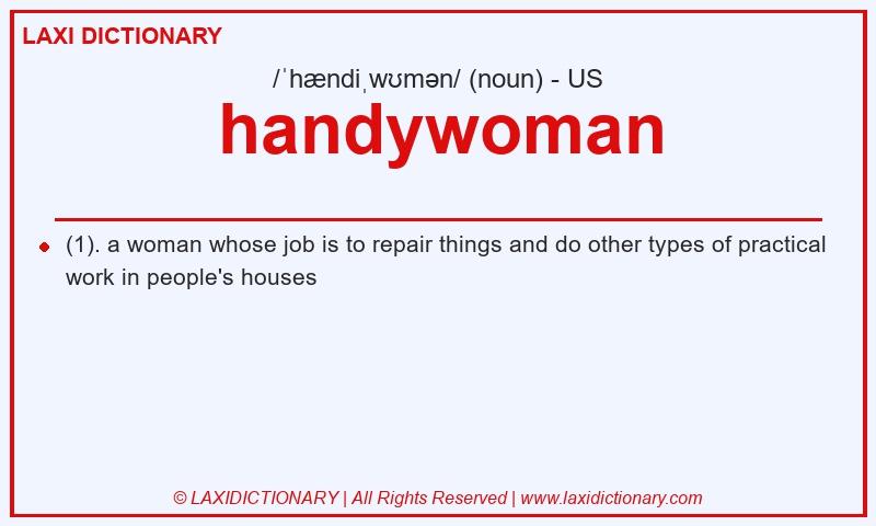 Definition handywoman in American English