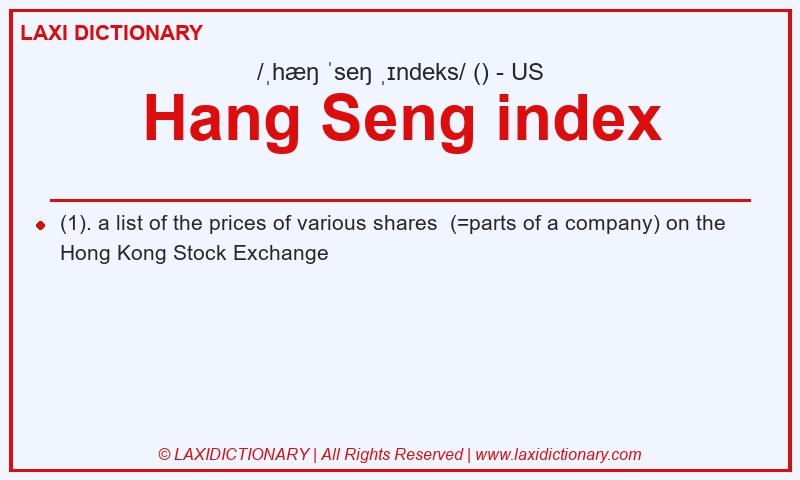 Definition Hang Seng index in American English