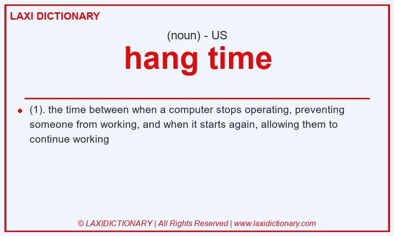 Definition hang time in American English