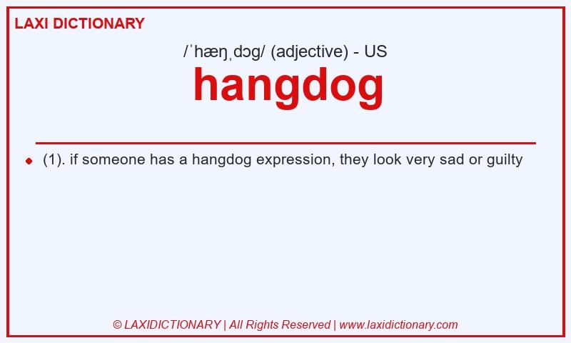 Definition hangdog in American English