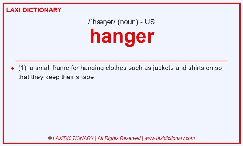 Definition hanger in American English