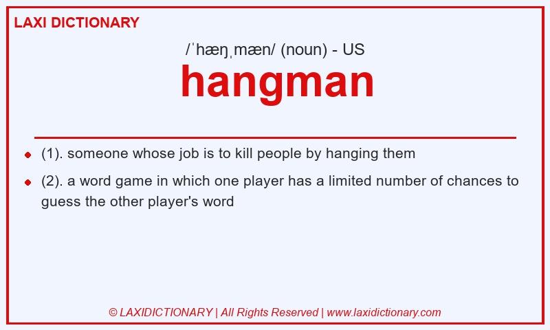 Definition hangman in American English