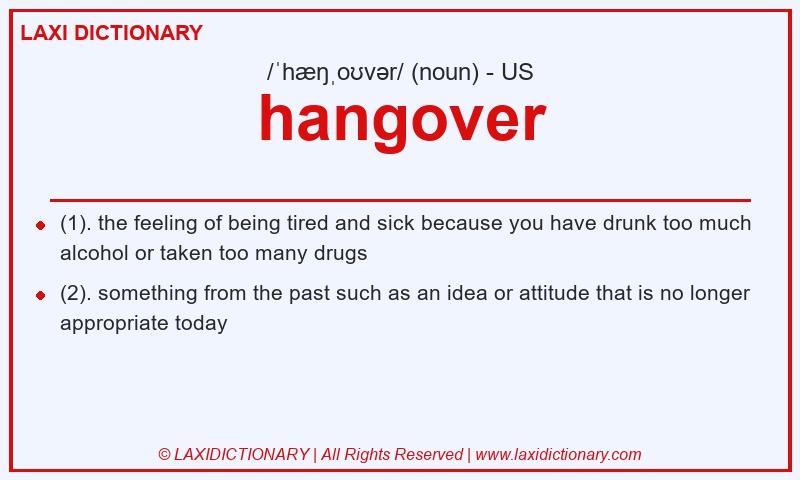 Definition hangover in American English