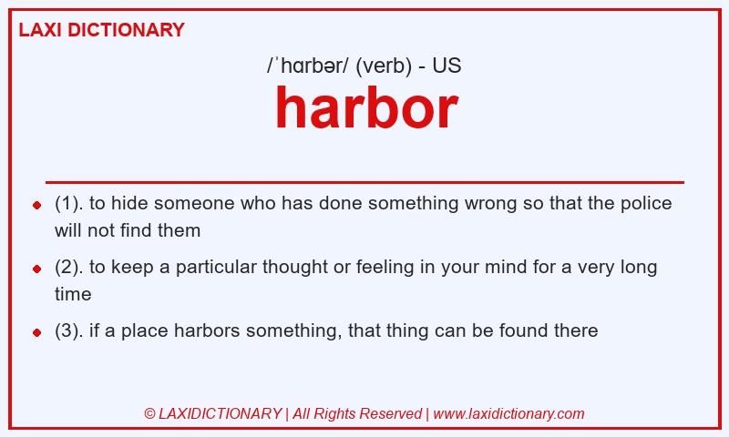 Definition harbor in American English