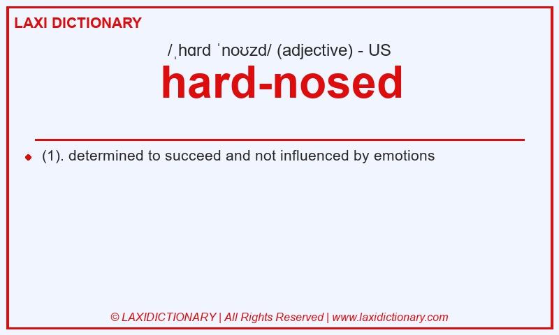 Definition hard-nosed in American English