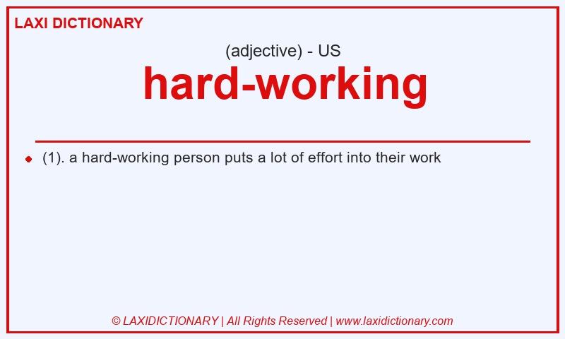 Definition hard-working in American English