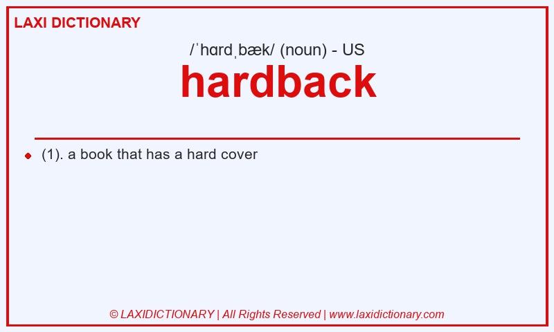 Definition hardback in American English