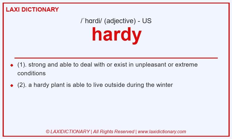 Definition hardy in American English