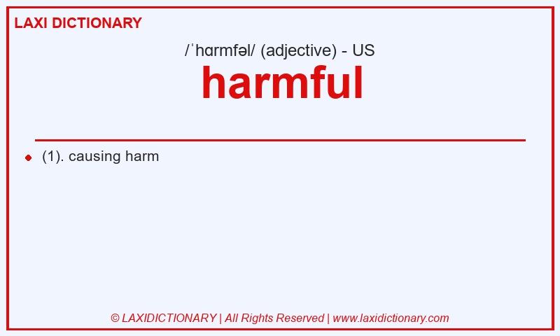 Definition harmful in American English