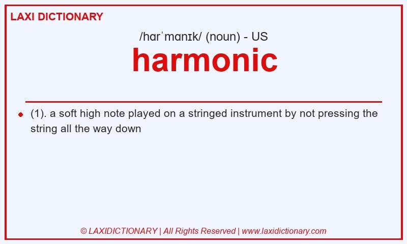 Definition harmonic in American English