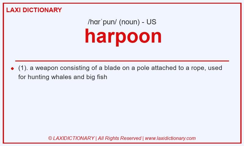 Definition harpoon in American English