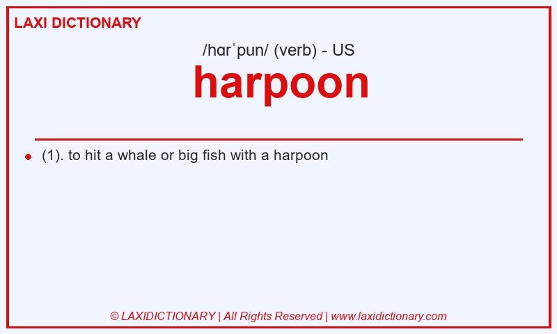 Definition harpoon in American English