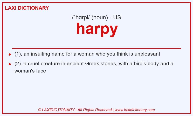 Definition harpy in American English