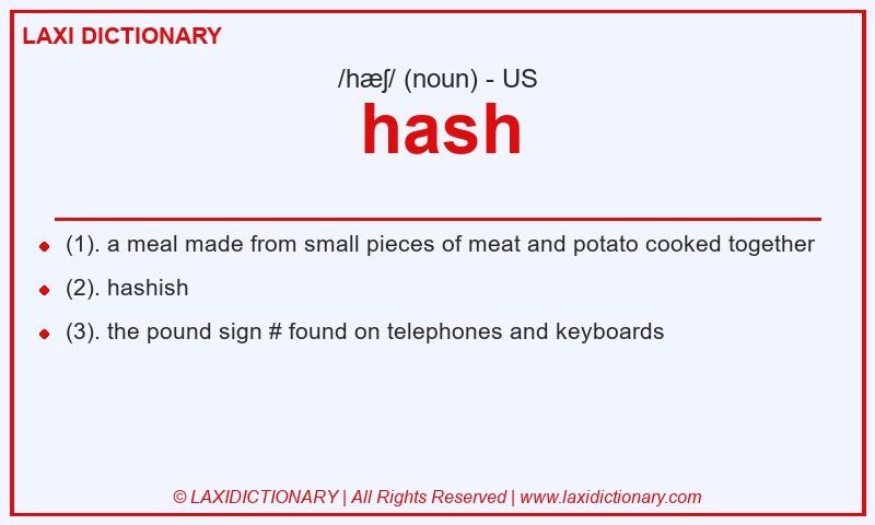 Definition hash in American English