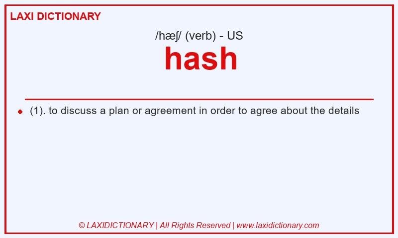 Definition hash in American English