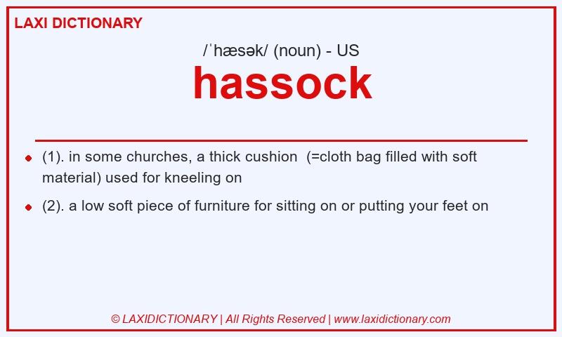 Definition hassock in American English