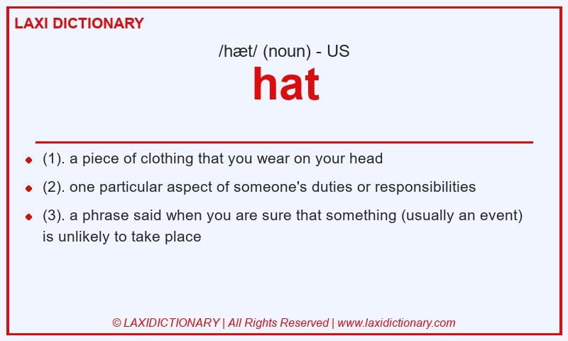 Definition hat in American English