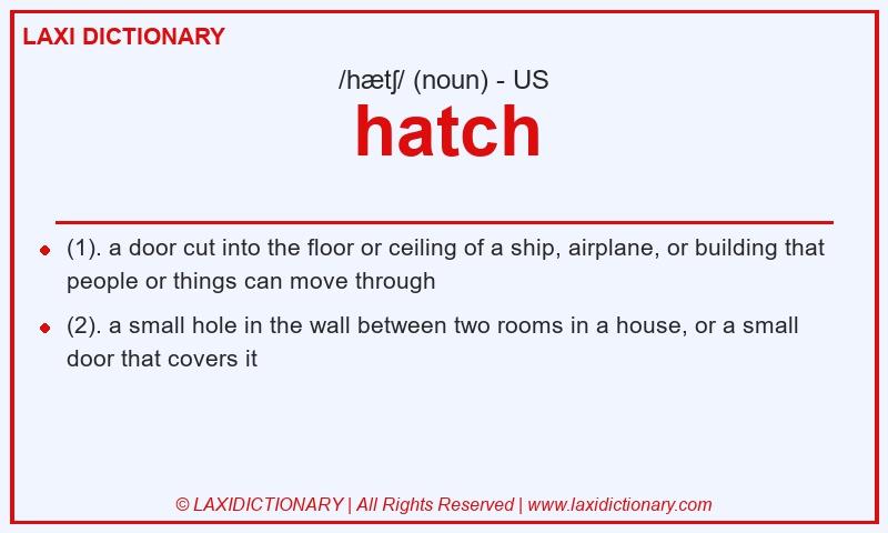 Definition hatch in American English